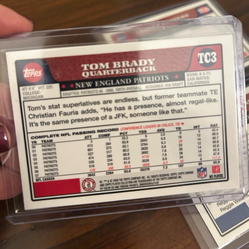 Tom Brady Randy Moss 2008 Topps Chrome Football Cards - Bundle of Five Cards - Picture 9 of 15